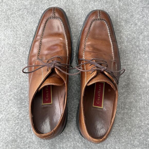 Cole Haan Shoes Mens Size 9.5 Brown Oxford Dress Air Apron Toe Leather main image 6